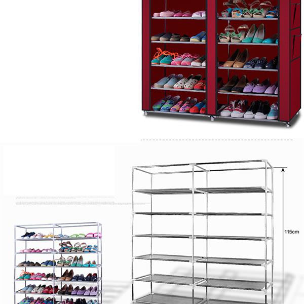 RONSHIN 6 Tier Shoe Rack Shoe Shelf Storage Closet Organizer Cabinet GREY