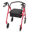 GAOMON Basket Walker Chair Wheel Rollator Walker Removable Back Support Red