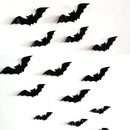 GAOMON 160PCS 3d Bats Wall Stickers 4 Sizes Halloween Decorative Decals Wallpaper