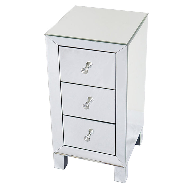 ALICIAN Modern Mirrored Night Stands with 3 Drawers Bedside Table End Table