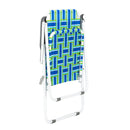GAOMON 2pcs Strip Beach Chair 120kg Folding Beach Seat Chair Blue