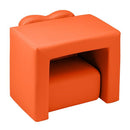 GAOMON Children Sofa 49*32*39cm Rectangular 2-in-1 Sofa and Table Orange