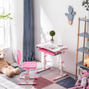GAOMON Kids Student Desks Chairs Set Liftable Table Set Without Front Baffle Reading Stand Lamp