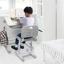 GAOMON 70cm Kids Desk Chair Set Height Adjustable Children Study Desk Gray