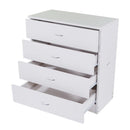 GAOMON Fiberboard Wood Cabinet Dresser with 4-drawer White