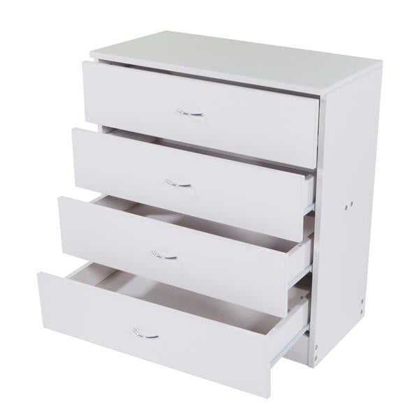 AMYOVE Fiberboard Wood Cabinet Dresser with 4-drawer White