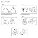 GAOMON Automatic Beach Tent Pop Up Waterproof Breathable Sun Umbrella Blue