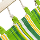 GAOMON 2 People Hammock with Wooden Poles Green Print Hanging Bed Green