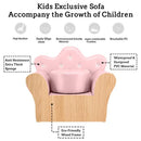 GAOMON Children Sofa Solid Wood Composite Board Crown-Shape Single Sofa Pink