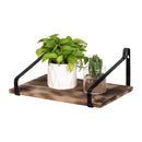 GAOMON 2pcs Wall Shelf Set Wood Board Shelf Brown