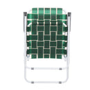 GAOMON 2pcs Beach Chair Steel Tube Bearing 120kg Folding Beach Chair Dark Green Stripes