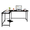 GAOMON L-Shaped Office Desk Home Corner Gaming Desk Computer Table Black