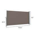 GAOMON Outdoor Side Pull Shed 300x160cm Rectangle Office Partition Coffee