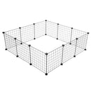 GAOMON 12pcs Pet Playpen Portable Indoor Metal Wire DIY Expandable Easy to Assemble Yard Fence