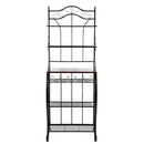 GAOMON 5-tier Metal Kitchen Rack Storage Holder Organizer Black