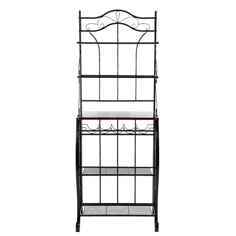 RONSHIN 5-tier Metal Kitchen Rack Storage Holder Organizer Black