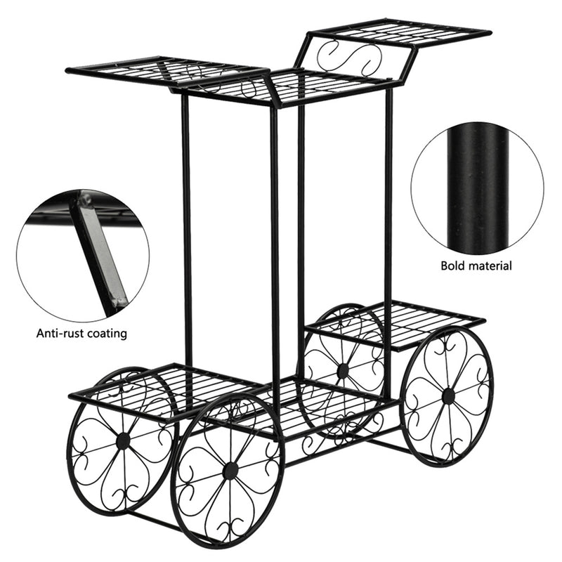 ALICIAN 6 Detachable Plant Stand Car Shape Corner Plant Shelf