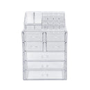 GAOMON 2pcs Makeup Organizer Cosmetic Storage Drawers Acrylic Makeup Holders Transparent
