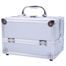 GAOMON Portable Cosmetic Case Train Case Jewelry Box Organizer Silver