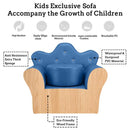 GAOMON Children Sofa 58*38*48cm Solid Wood Composite Board Rectangular Sofa Blue