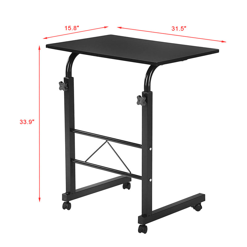 AMYOVE Computer Table Desktop Pipe Rack Standing Desk Adjustable Height Movable Black