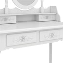 GAOMON Mirror Dresser Mdf Modern Concise 4-Drawer Removable Mirror Dresser