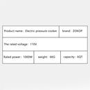 ZOKOP 13-in-1 Electric Pressure Cooker Cooking Mode Stainless Steel