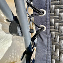 GAOMON Latex Rope Chair Patio Recliners Padded Folding Chair Wide Chaise Lounge Black