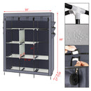 GAOMON 69 Inches Assembled Cloth Wardrobe Non-woven Fabric High-Leg Storage Closet Clothes Organizer