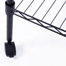 GAOMON 165*90*35 Shelving Rack Storage Rack 5-Layer Metal Rack Black