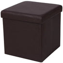 GAOMON 38*38*38cm Footstool Storage Cube Footrest Seat Brown