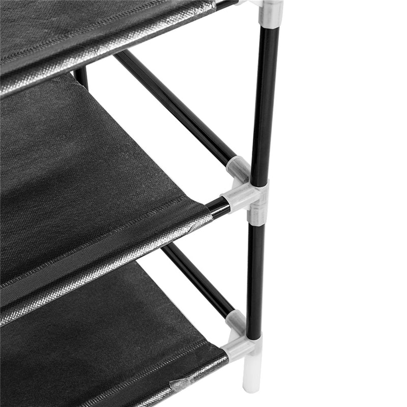 RONSHIN Shoe Rack 10 Layers Widened Black Shoe Cabinet 160*30*88 Black