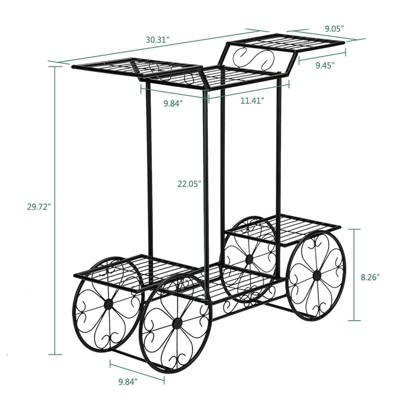 ALICIAN 6 Detachable Plant Stand Car Shape Corner Plant Shelf