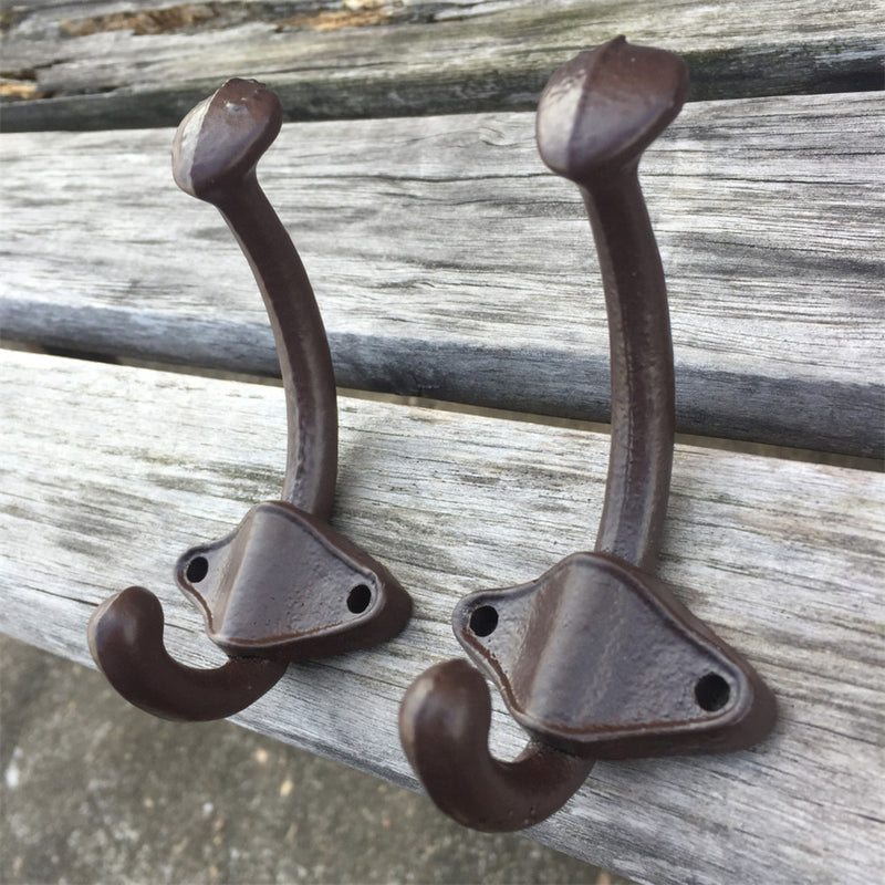 DISHYKOOKER 5pcs/set Hook Kit Wall-Mounted Hook Brown