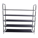 GAOMON 5-layer Shoe Rack 100cm Super Wide Extra Large Black