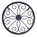 GAOMON 4pcs/set Shelf Black Paint Round Pattern Plant Stand Household Organizer Black