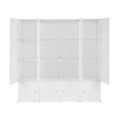 AMYOVE 4 Layer 16 Cube Organizer 142*47*142cm Diy Assemble Cabinet White