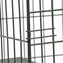 GAOMON Pet Wire Cage Folding Game Fence Portability Cat Nest with Climbing Ladder Silver