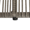 GAOMON 3 Pcs/set Patio Table Chair Set Outdoor Single Chair + Coffee Table Grey