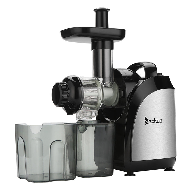 ZOKOP Electric Juicer 2-speed Mechanical Horizontal Juicer Machine Black