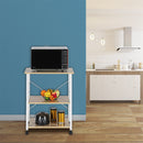 GAOMON 3 Layer Movable Microwave Oven Rack 60*40*73cm White