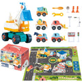 YIWA City Traffic Road Scene Toy Set Diy Disassembly Assembly Vehicle