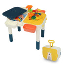 GAOMON Kids Activity Table Set with Building Blocks Foldable Building Block Table Mobile Suitcase