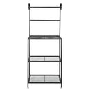 GAOMON 4-tier Kitchen Shelf with Wire Mesh Storage Rack Black