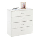 GAOMON Fiberboard Wood Cabinet Dresser with 4-drawer White