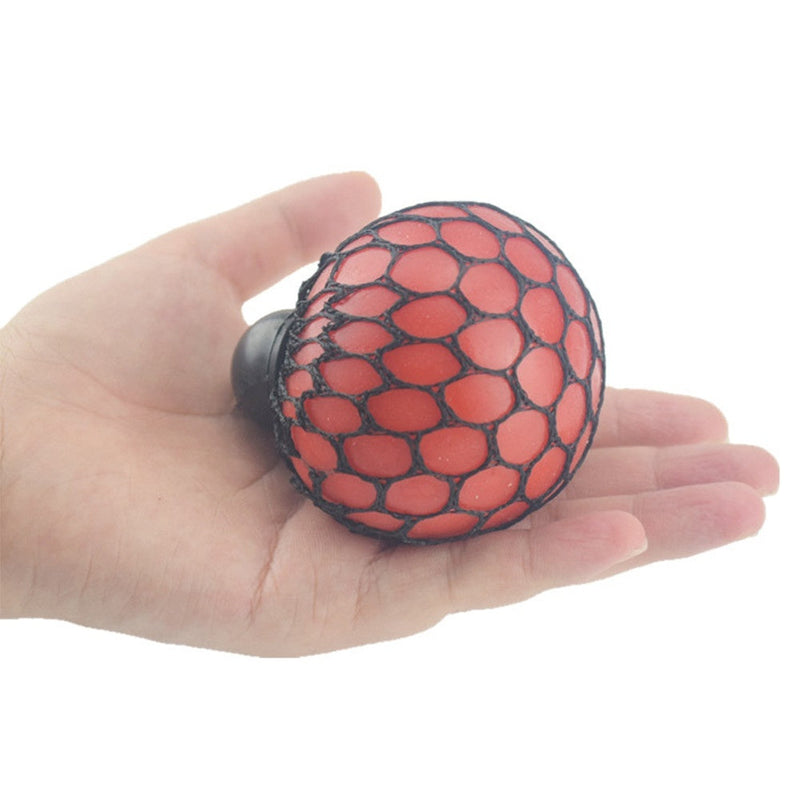 YIWA Soft Rubber Grape Ball Funny Relief Soothing Fidgets Toy Vent Toy Red