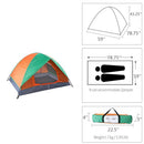 GAOMON Double-door Double-layer Folding Tent for Out Camping Beach Shelter