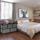 GAOMON 2-layer Dresser 5-Drawer Storage Rack Household Organizer Furniture Dark Grey