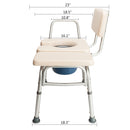 GAOMON 2-in-1 Multifunctional Commode Chair Bath Chair 6 Levels Adjustable for Elder Disabled People Pregnant