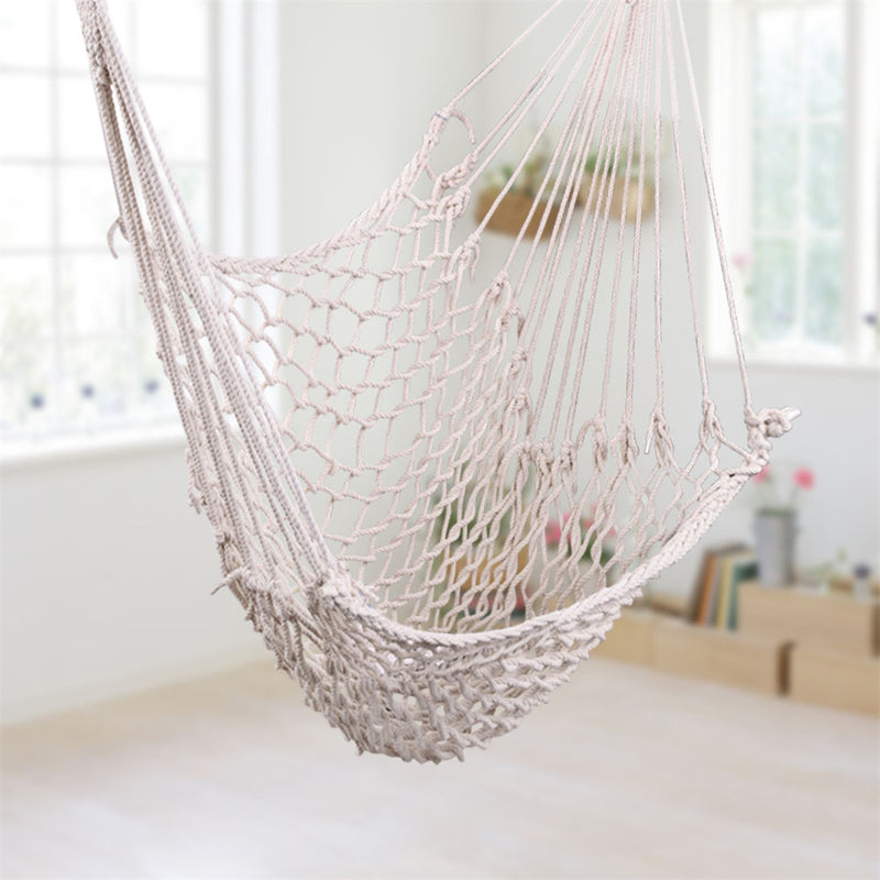 THBOXES 2pcs Hanging Rope Hammock Chair Swing Mesh Air/Sky Chair Swing for Backyard Patio Camping